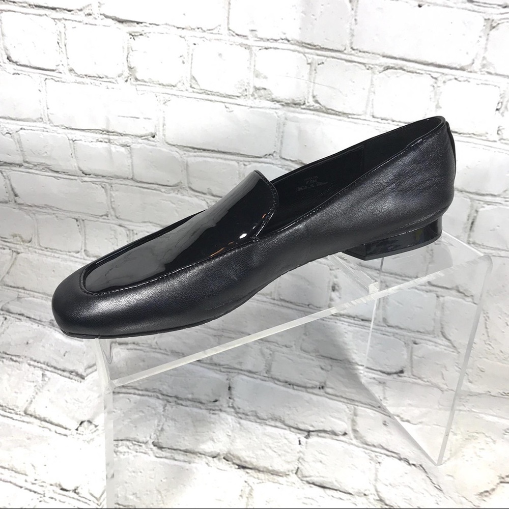 Donald j pliner black leather loafers
